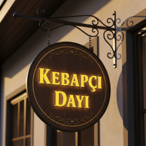 Yuvarlak Kebapçı Tabelası