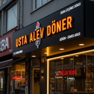 Kutu Harf Dönerci Tabelası