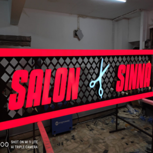 Işıklı Kuaför Salonu Tabelası